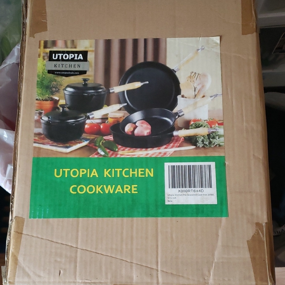 Black Cookware 12.5 Inch Pre Seasonrd Cast Iron Skillet